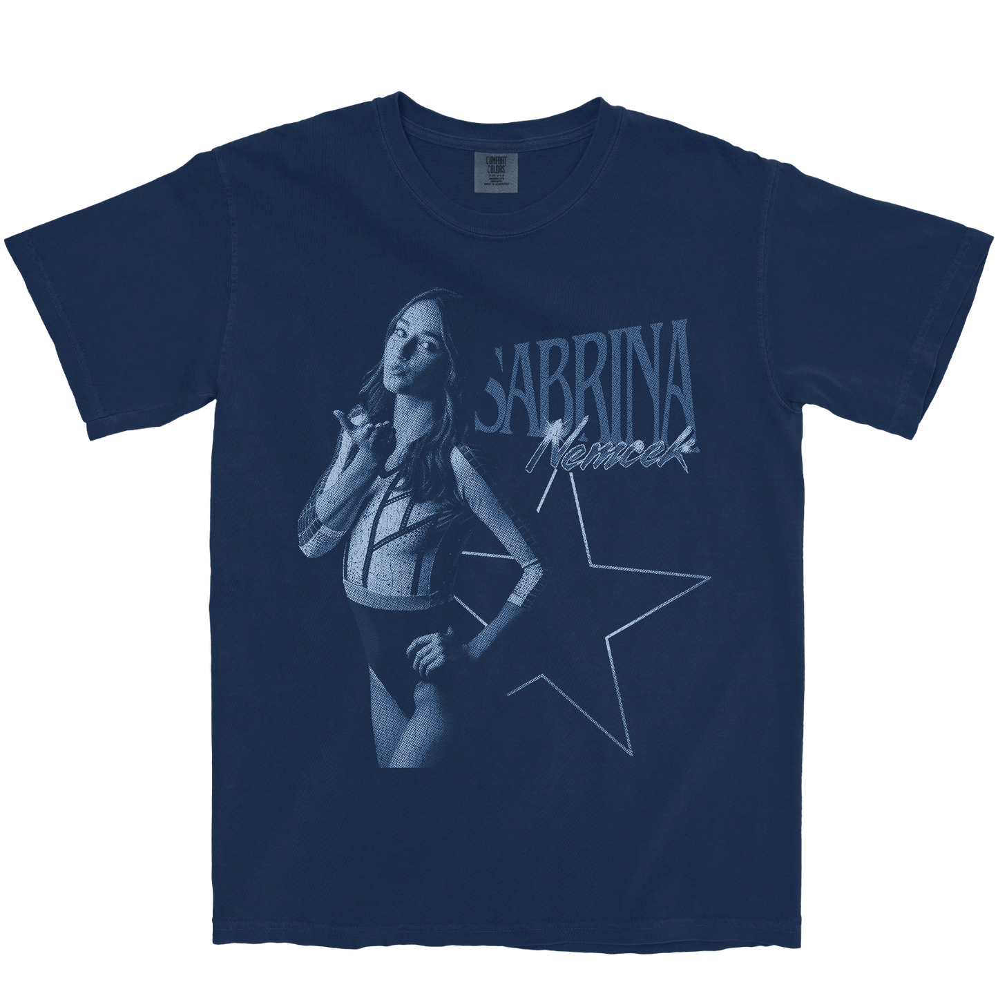 SABRINA NEMCEK STAR NAVY TEE