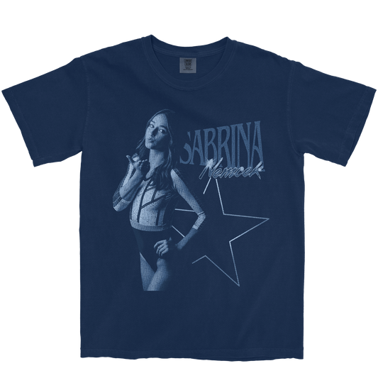 SABRINA NEMCEK STAR NAVY TEE