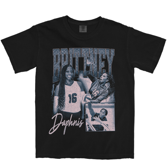BRITTNEY DAPHNIS GRAPHIC BLACK TEE