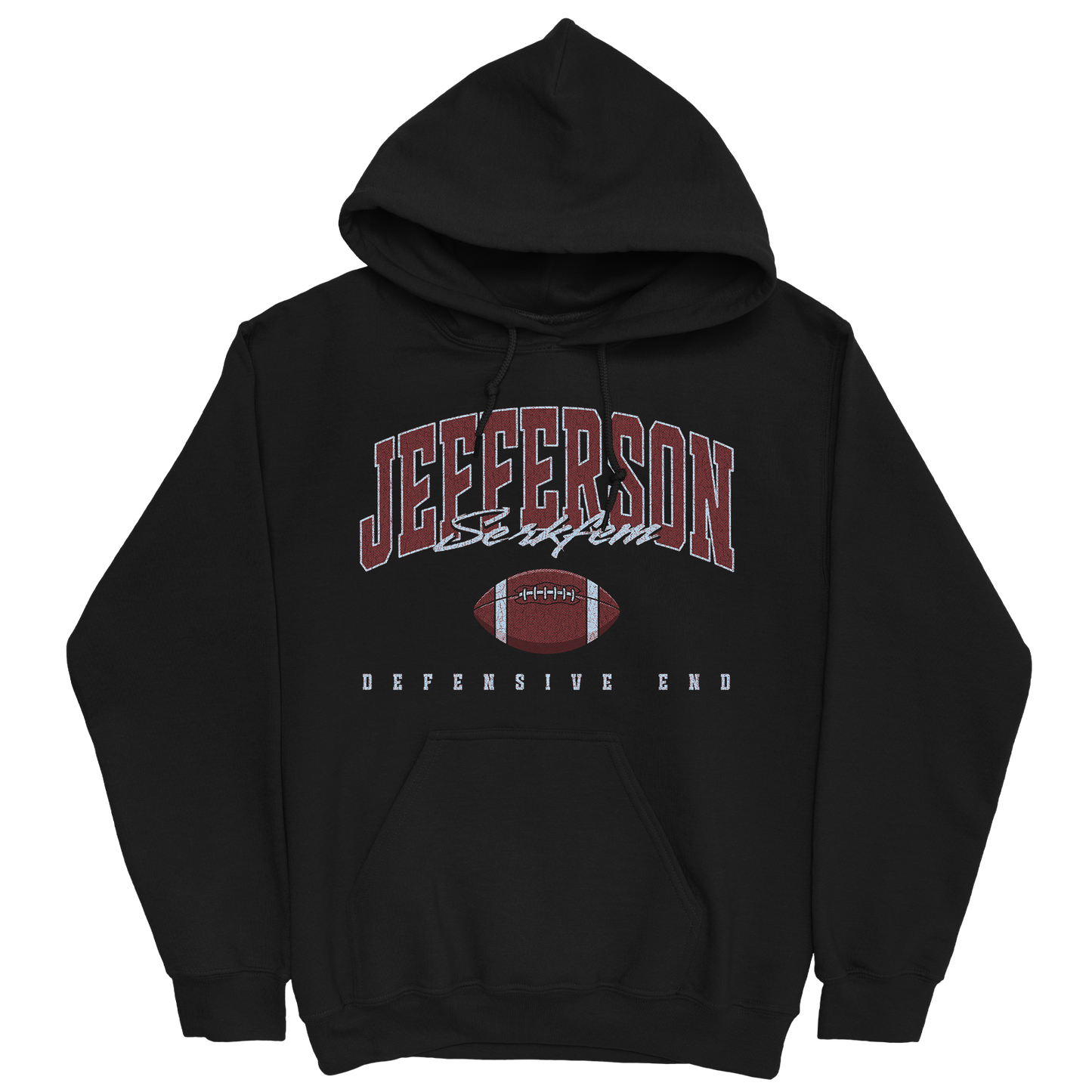 JEFFERSON SERKFEM RETRO BLACK HOODIE