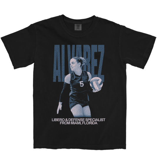 AMARIS ALVAREZ VINTAGE BLACK TEE