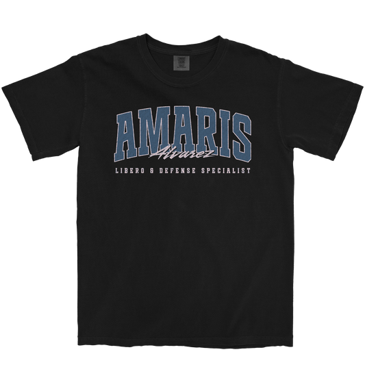 AMARIS ALVAREZ RETRO BLACK TEE