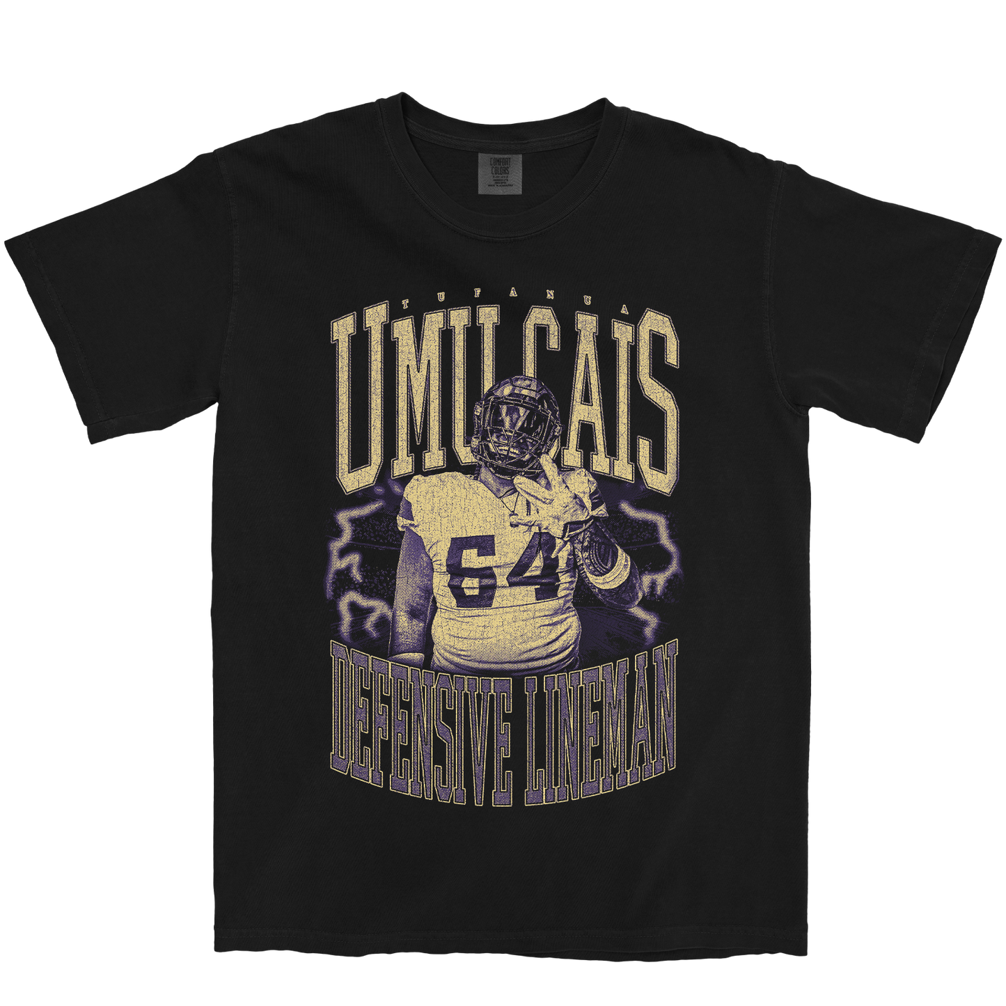 TUFANUA UMU-CAIS VINTAGE BLACK TEE
