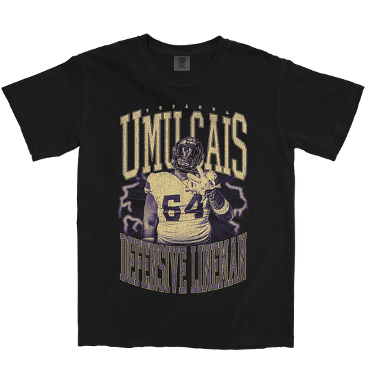 TUFANUA UMU-CAIS VINTAGE BLACK TEE
