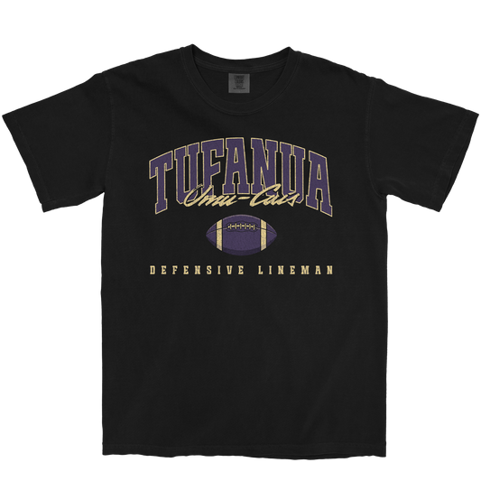 TUFANUA UMU-CAIS RETRO BLACK TEE