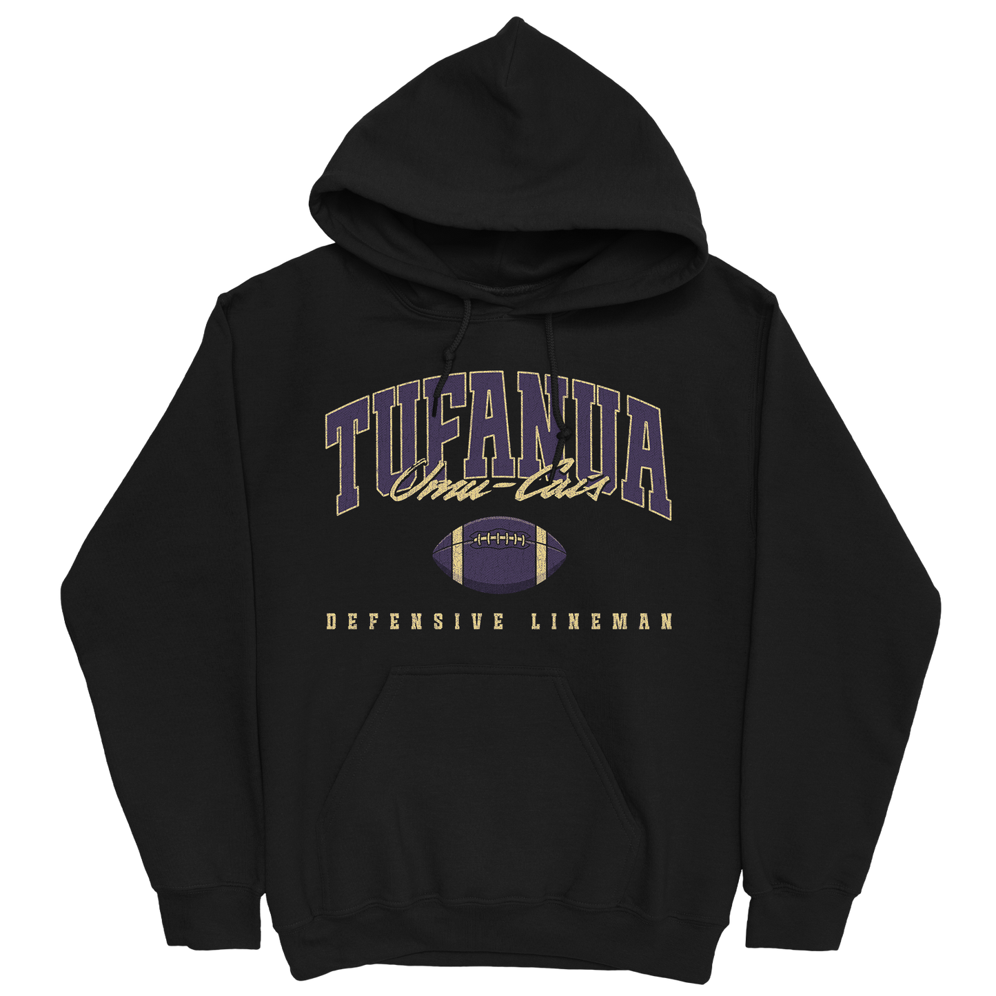 TUFANUA UMU-CAIS RETRO BLACK HOODIE