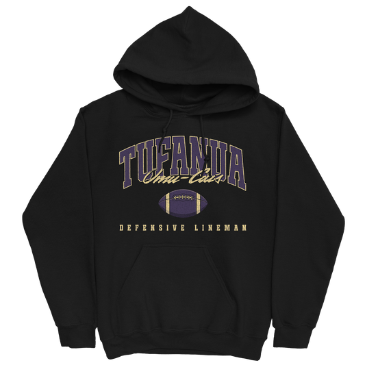 TUFANUA UMU-CAIS RETRO BLACK HOODIE