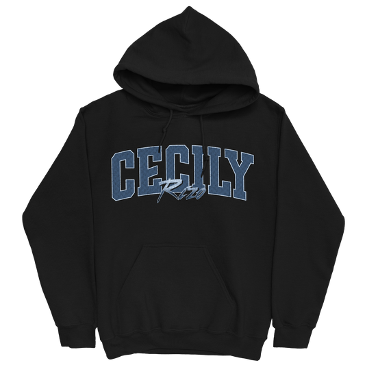 CECILY RIZO RETRO BLACK HOODIE