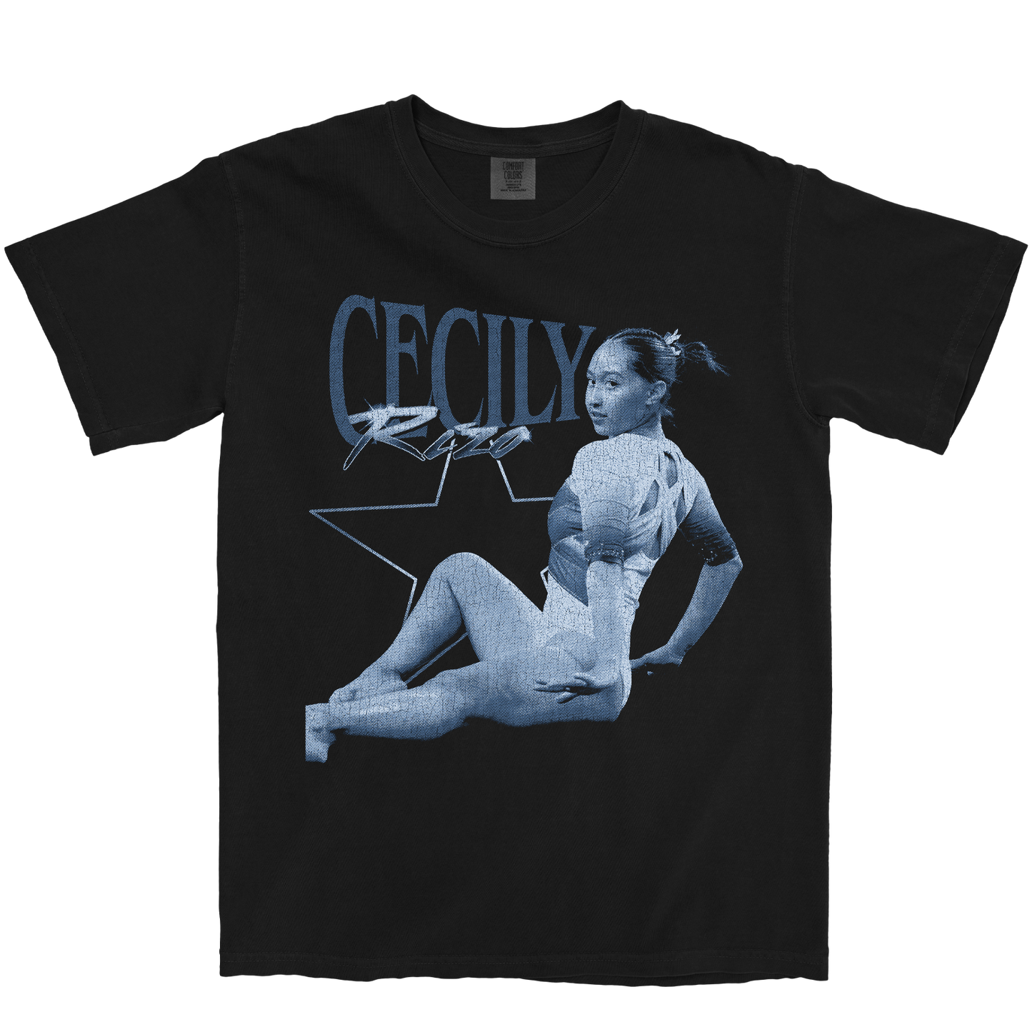 CECILY RIZO STAR BLACK TEE