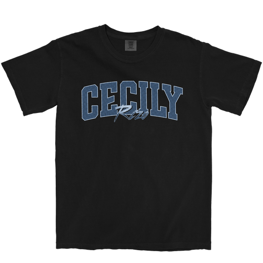CECILY RIZO RETRO BLACK TEE