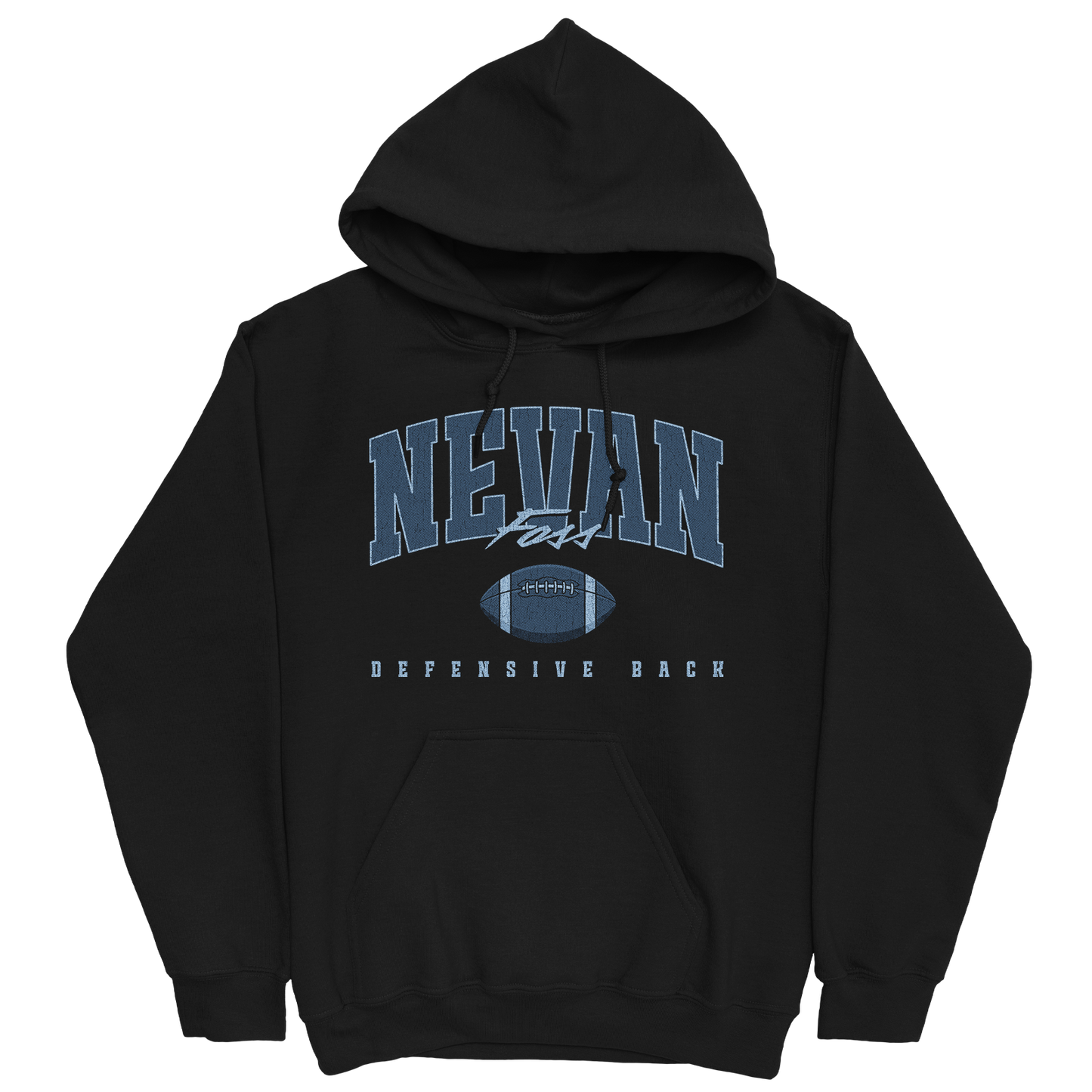 NEVAN FOSS RETRO BLACK HOODIE
