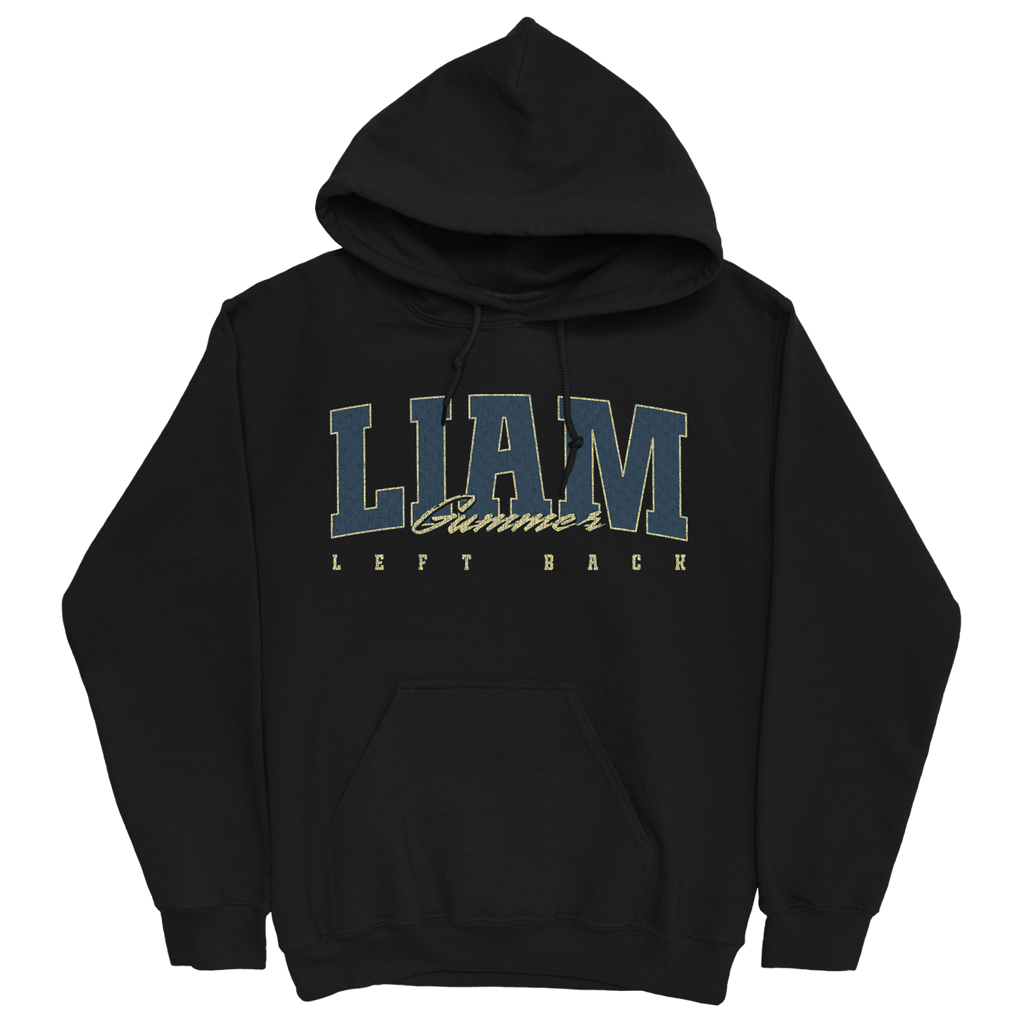 LIAM GUMMER RETRO BLACK HOODIE