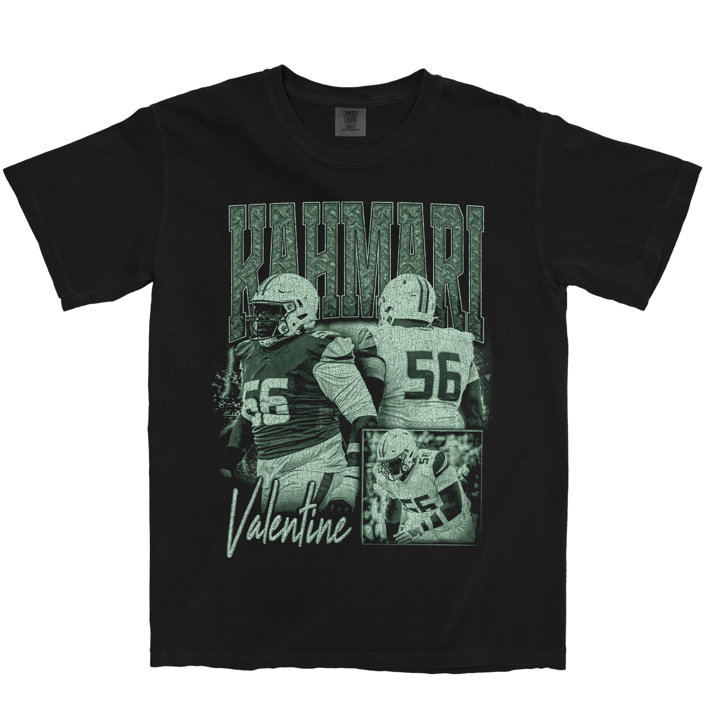 KAHMARI VALENTINE GRAPHIC BLACK TEE