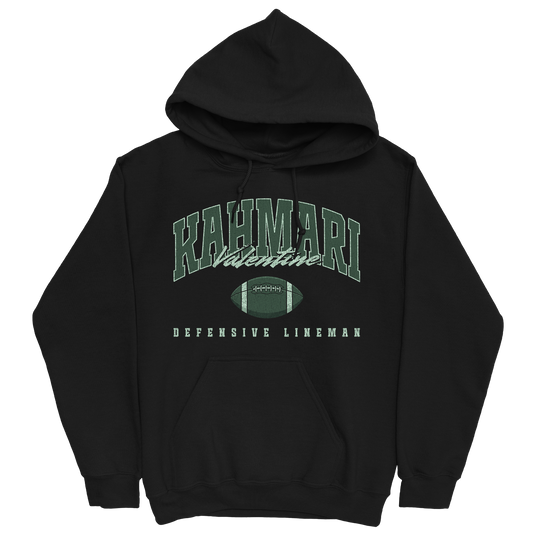 KAHMARI VALENTINE RETRO BLACK HOODIE