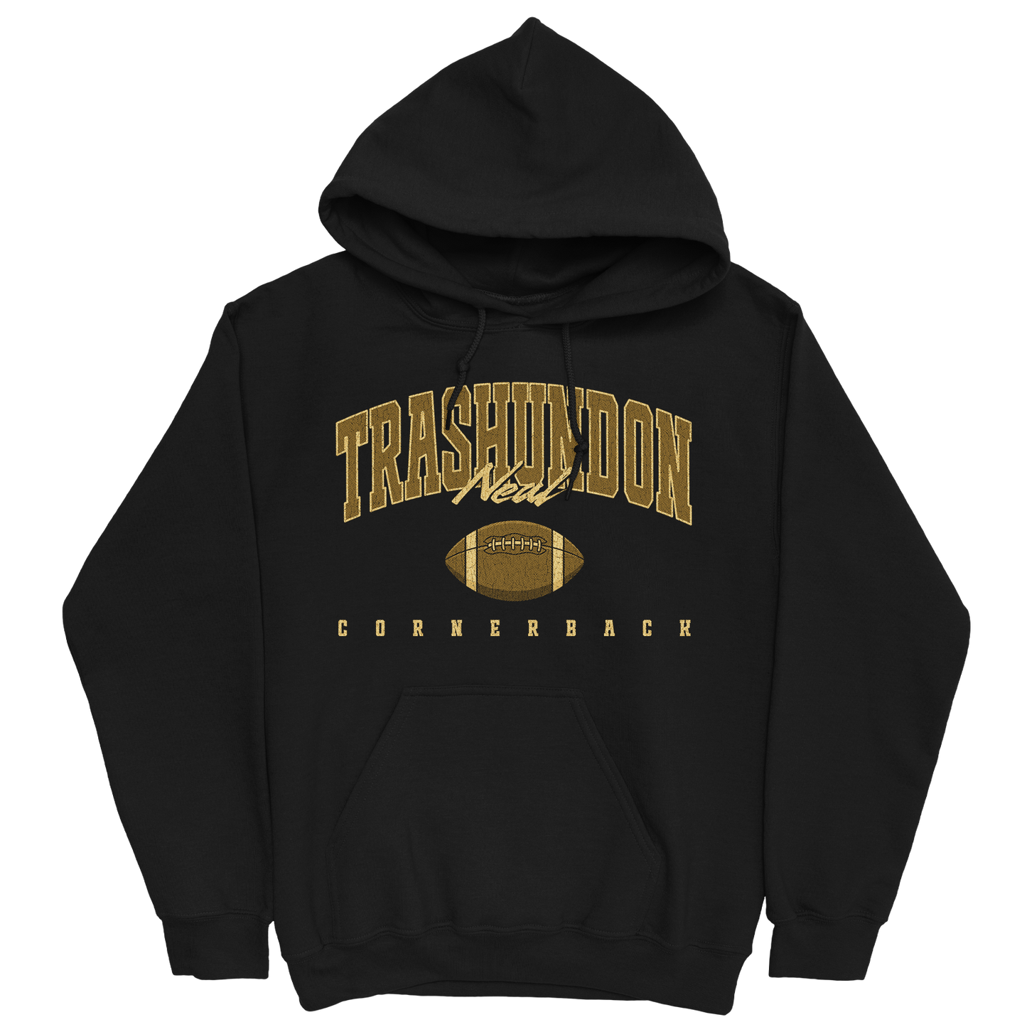 TRASHUNDON NEAL RETRO BLACK HOODIE