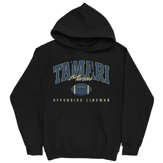 TAMARI MASON RETRO BLACK HOODIE