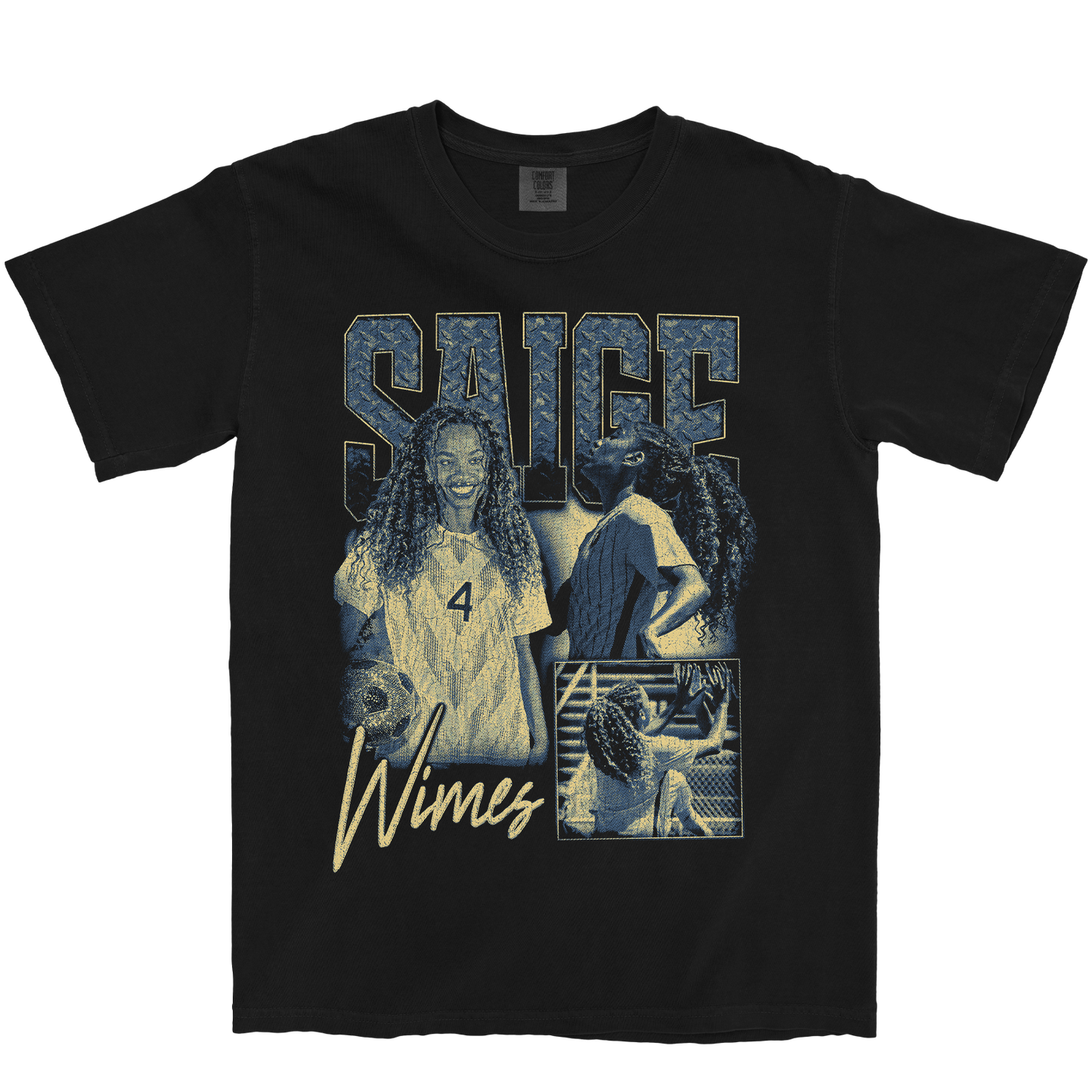 SAIGE WIMES GRAPHIC BLACK TEE