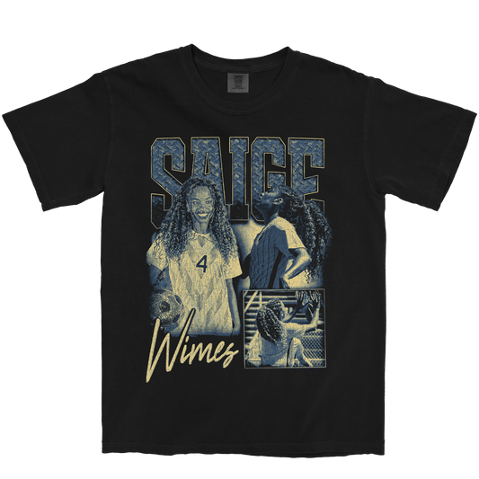 SAIGE WIMES GRAPHIC BLACK TEE