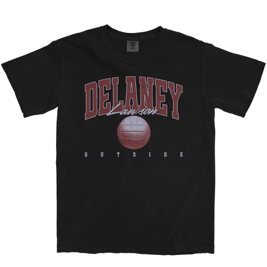 DELANEY LAWSON RETRO BLACK TEE