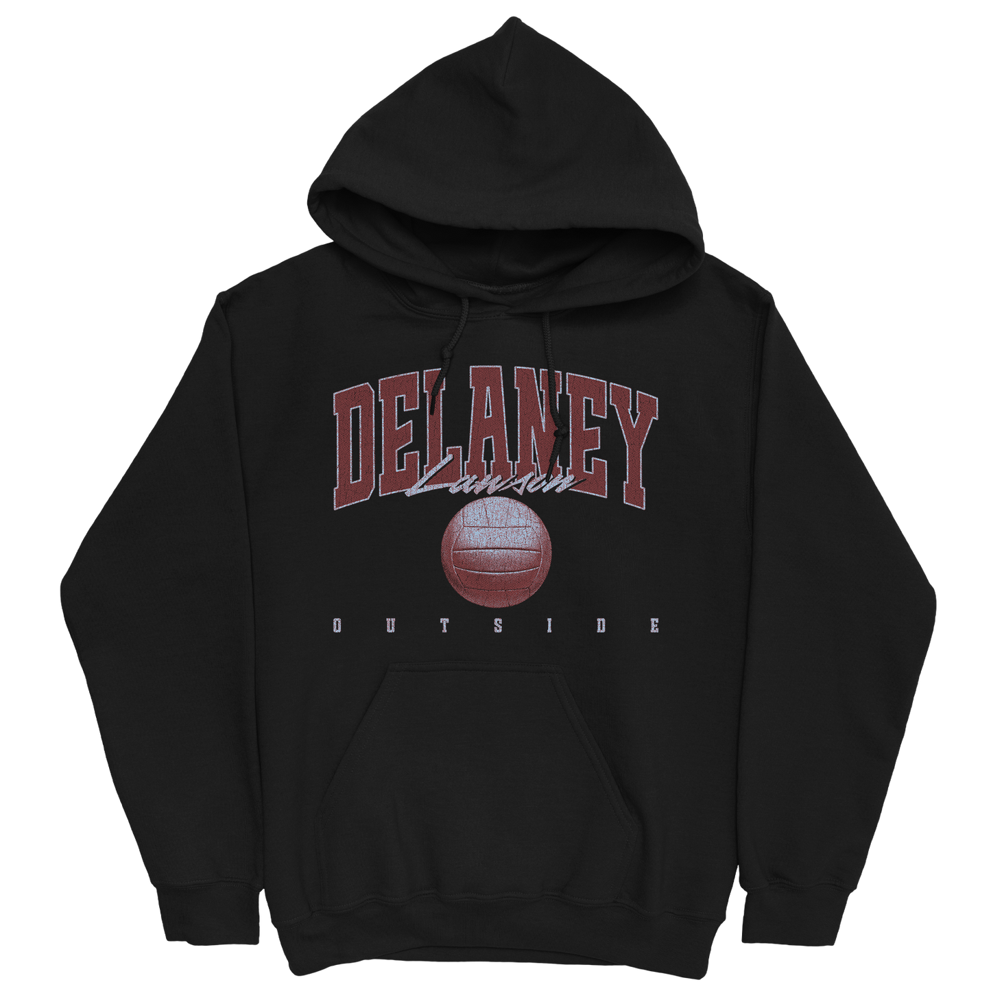 DELANEY LAWSON RETRO BLACK HOODIE