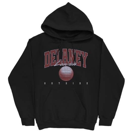 DELANEY LAWSON RETRO BLACK HOODIE