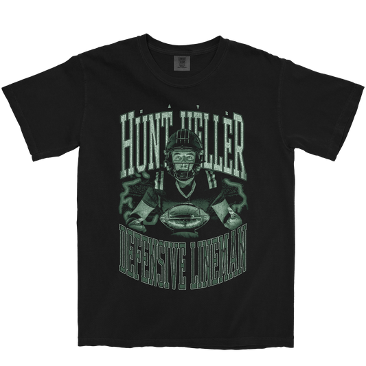 NATE HUNT-HELLER VINTAGE BLACK TEE