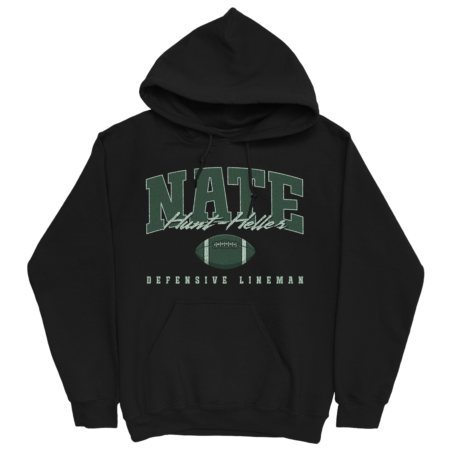 NATE HUNT-HELLER RETRO BLACK HOODIE