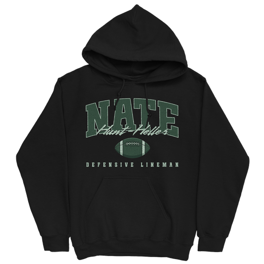 NATE HUNT-HELLER RETRO BLACK HOODIE