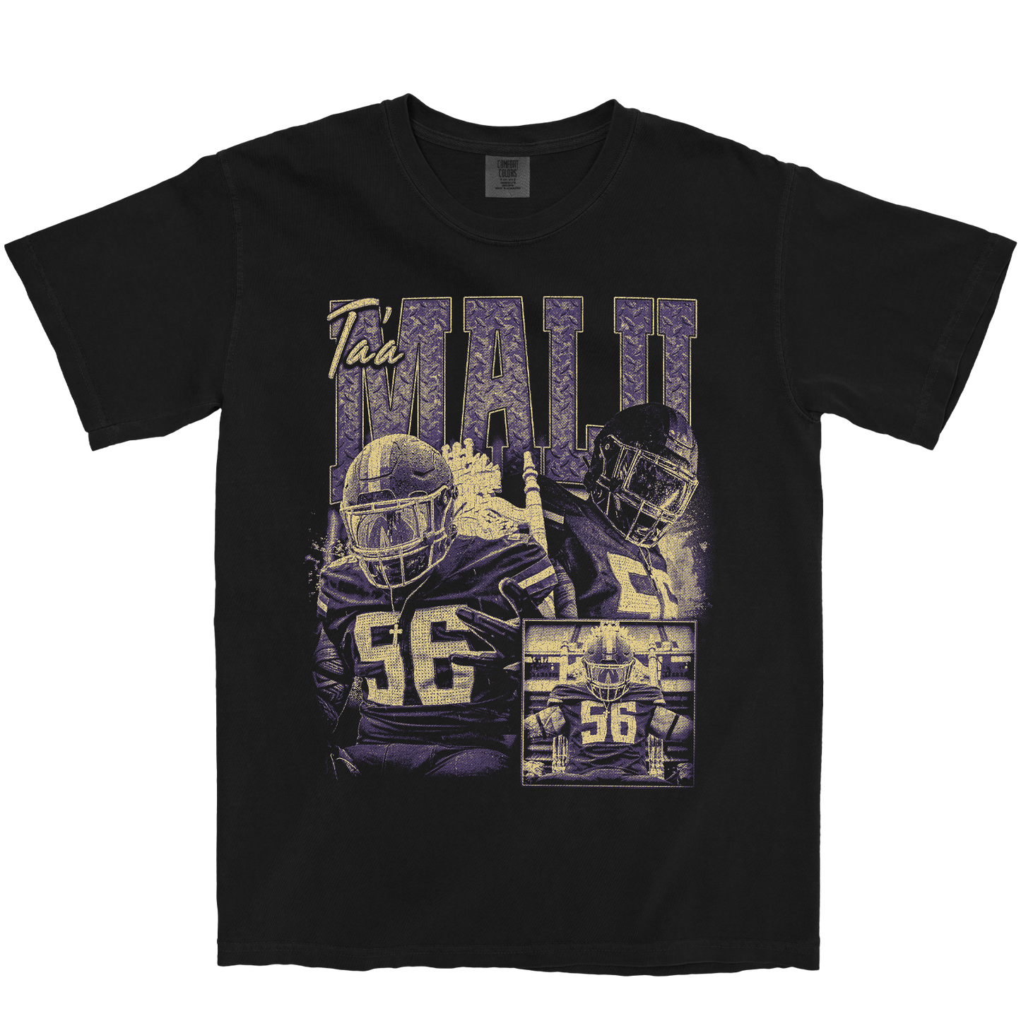 TA'A MALU GRAPHIC BLACK TEE
