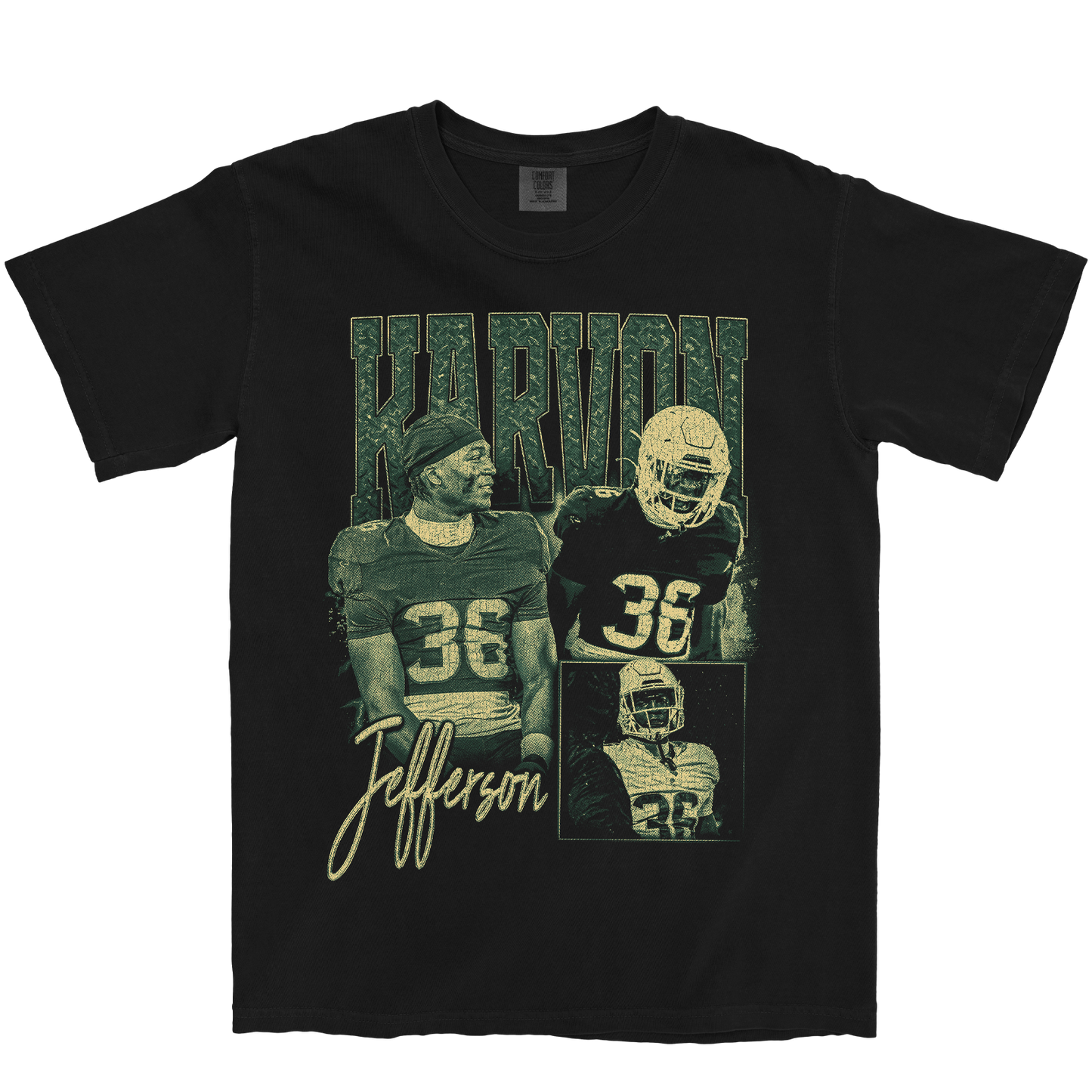 KARVON JEFFERSON GRAPHIC BLACK TEE