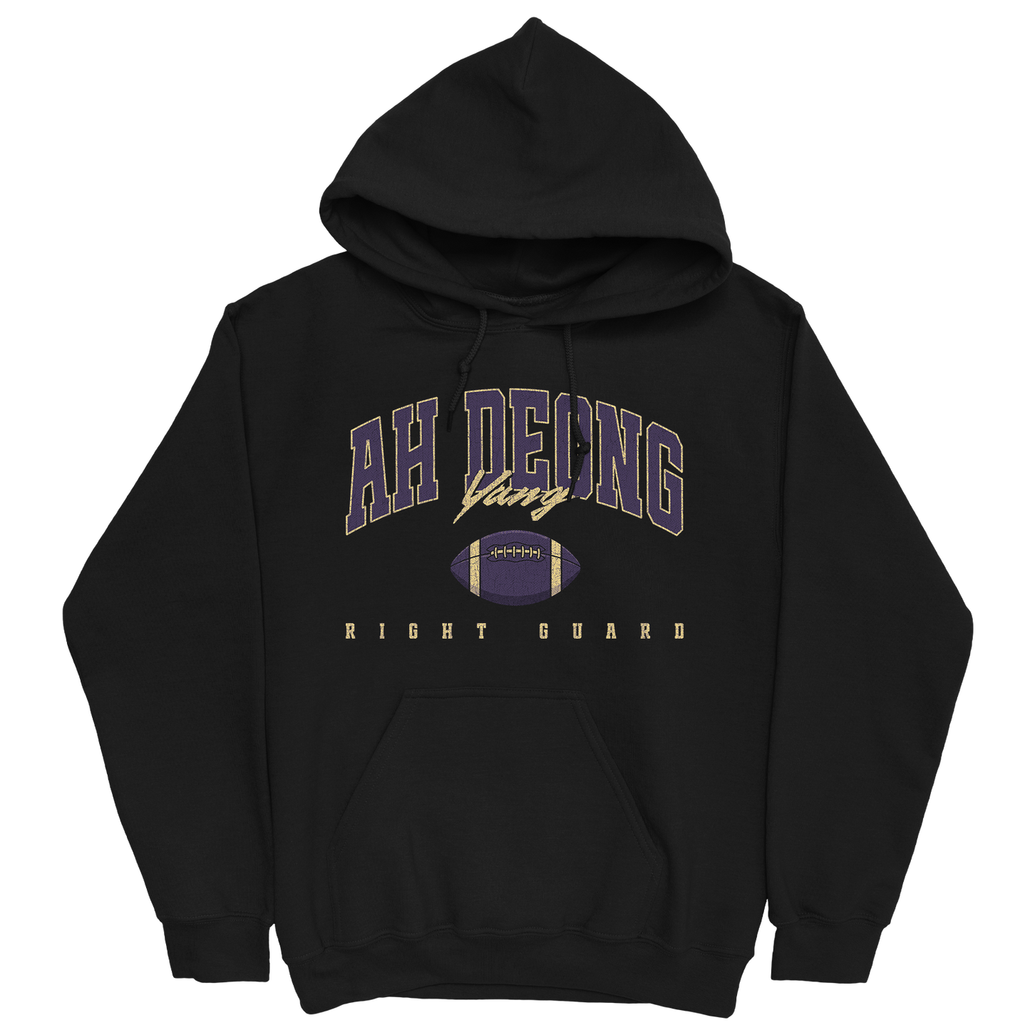 AH DEONG YANG RETRO BLACK HOODIE