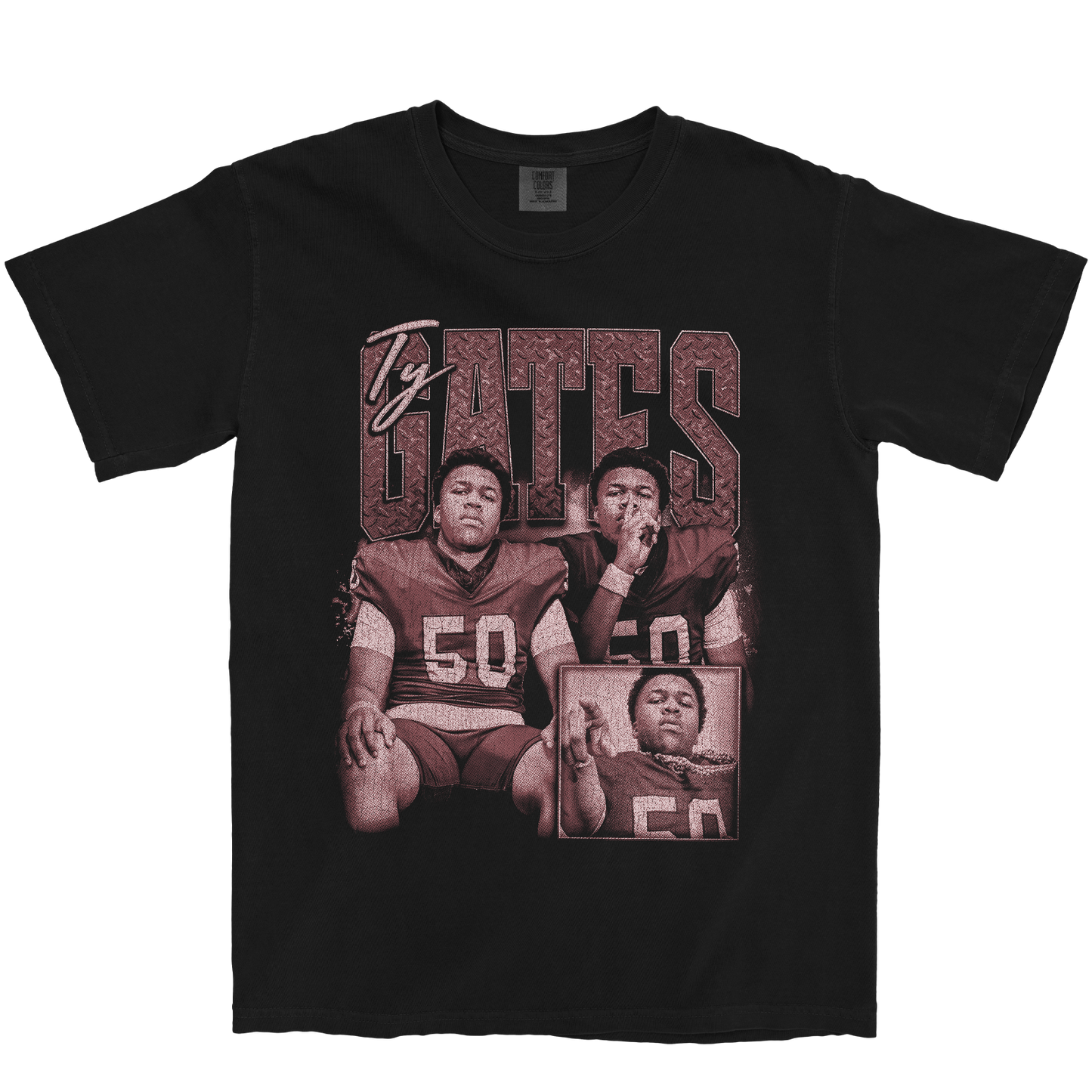 TY GATES GRAPHIC BLACK TEE
