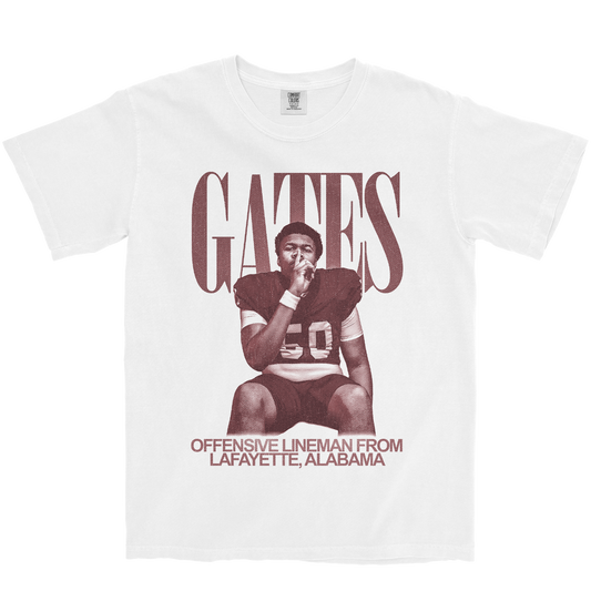 TY GATES VINTAGE WHITE TEE