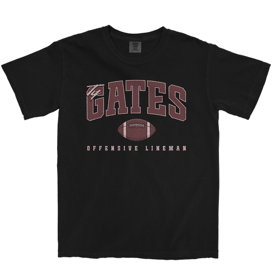 TY GATES RETRO BLACK TEE