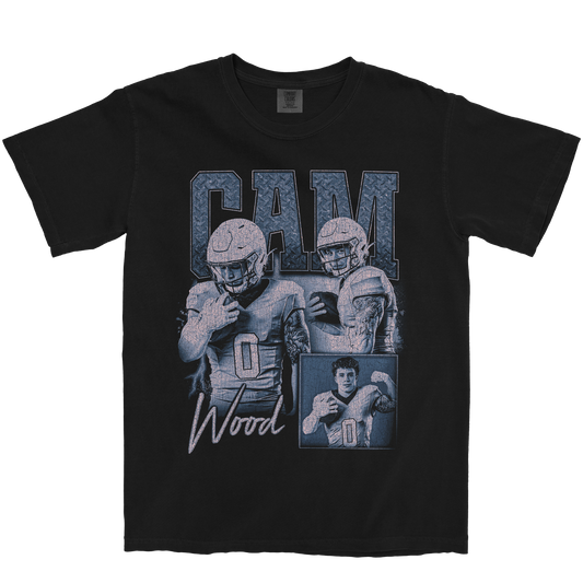 CAM WOOD GRAPHIC BLACK TEE