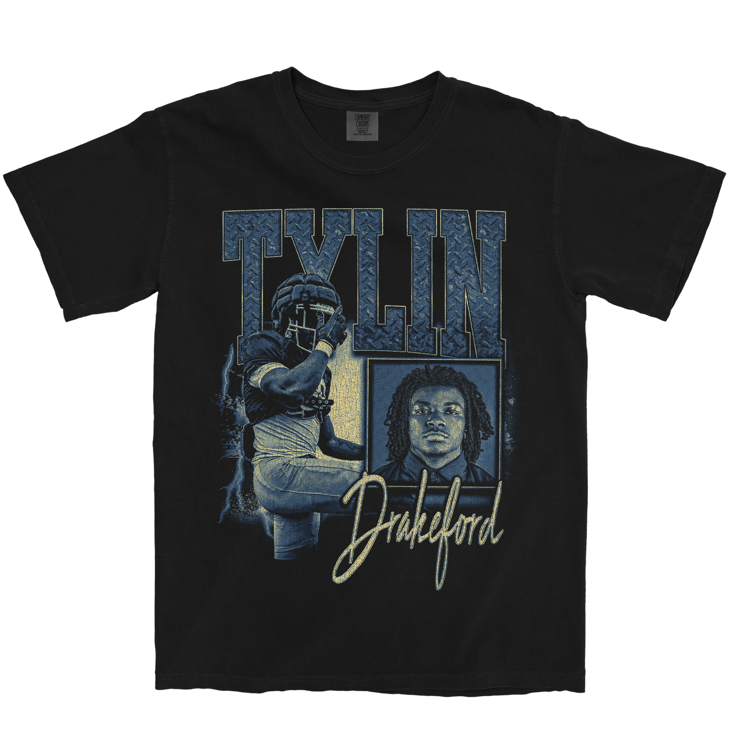 TYLIN DRAKEFORD GRAPHIC BLACK TEE