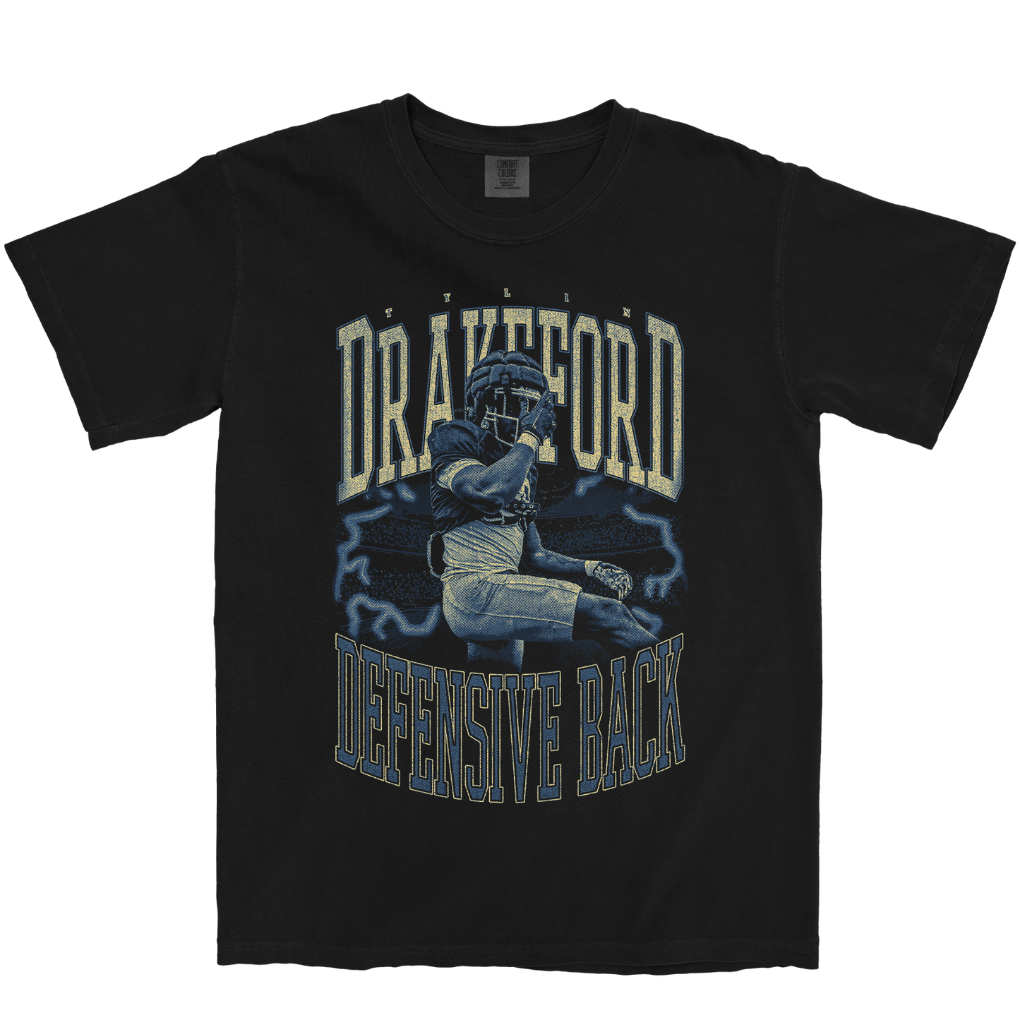 TYLIN DRAKEFORD VINTAGE BLACK TEE
