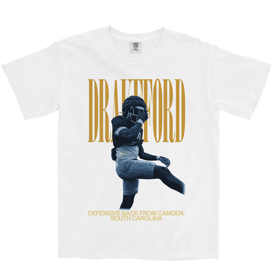 TYLIN DRAKEFORD VINTAGE WHITE TEE