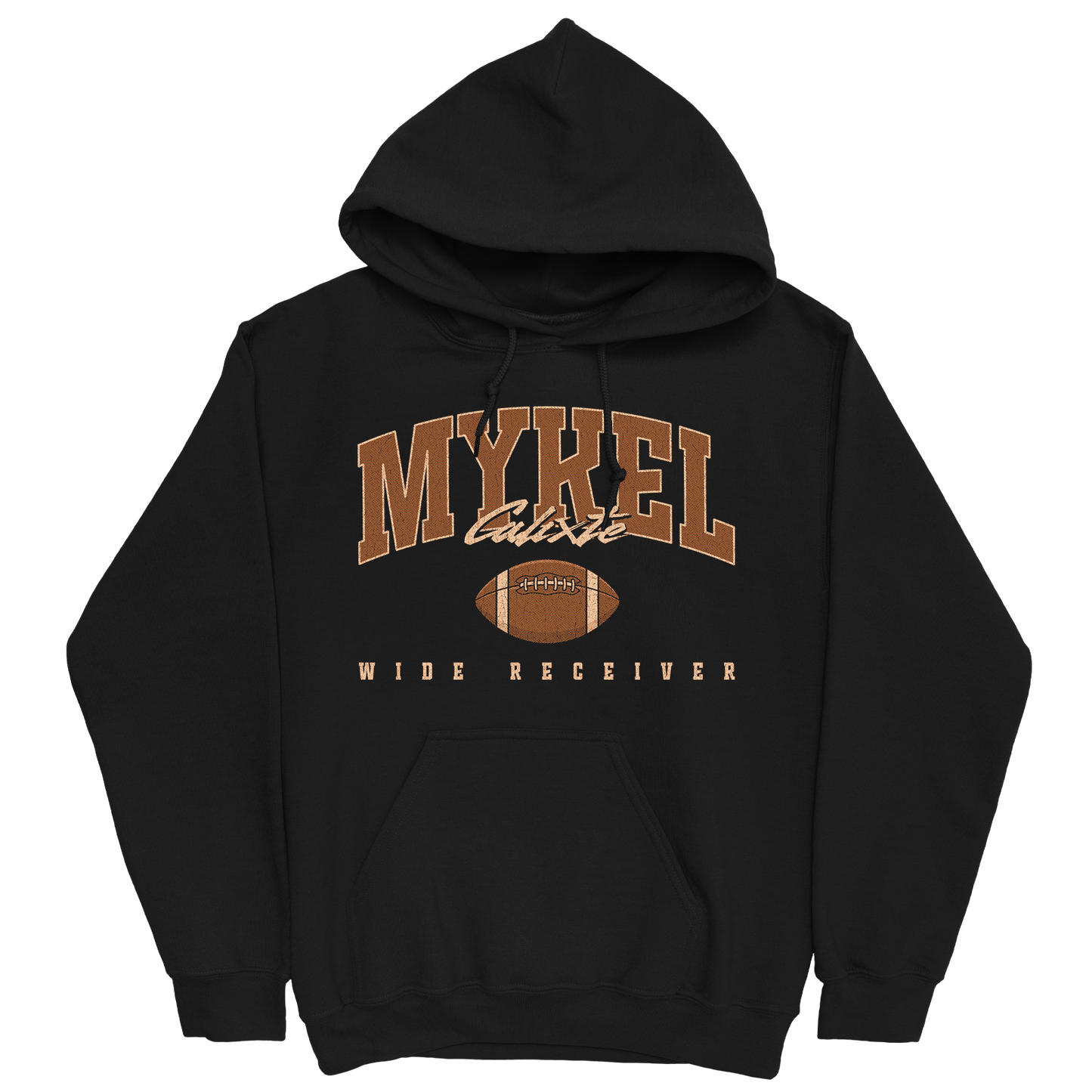 MYKEL CALIXTE RETRO BLACK HOODIE