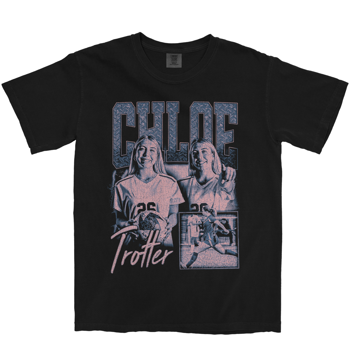 CHLOE TROTTER GRAPHIC BLACK TEE