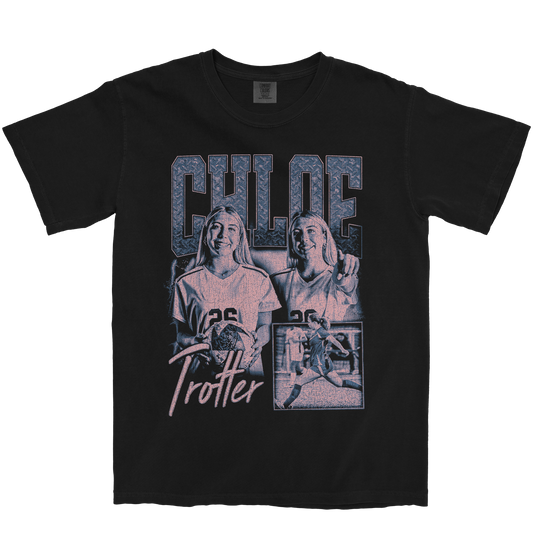 CHLOE TROTTER GRAPHIC BLACK TEE