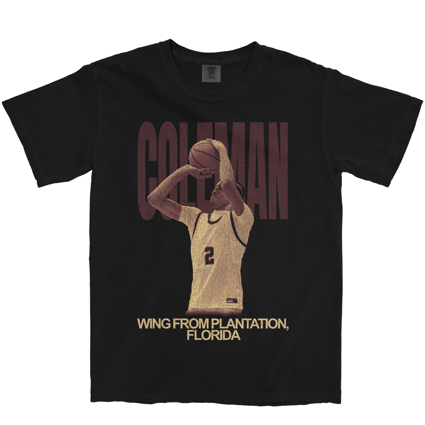 LATHAN COLEMAN VINTAGE BLACK TEE