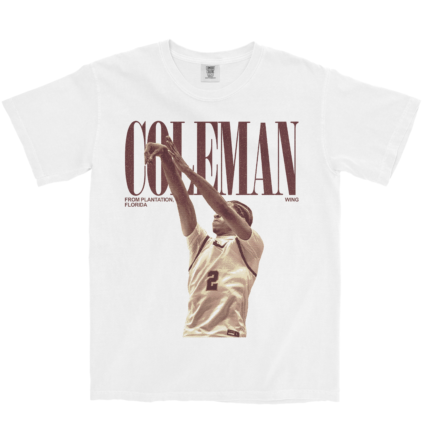 LATHAN COLEMAN VINTAGE WHITE TEE