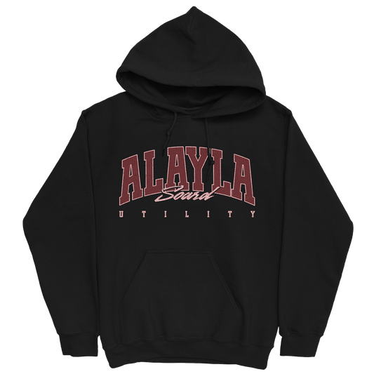 ALAYLA SOARD RETRO BLACK HOODIE