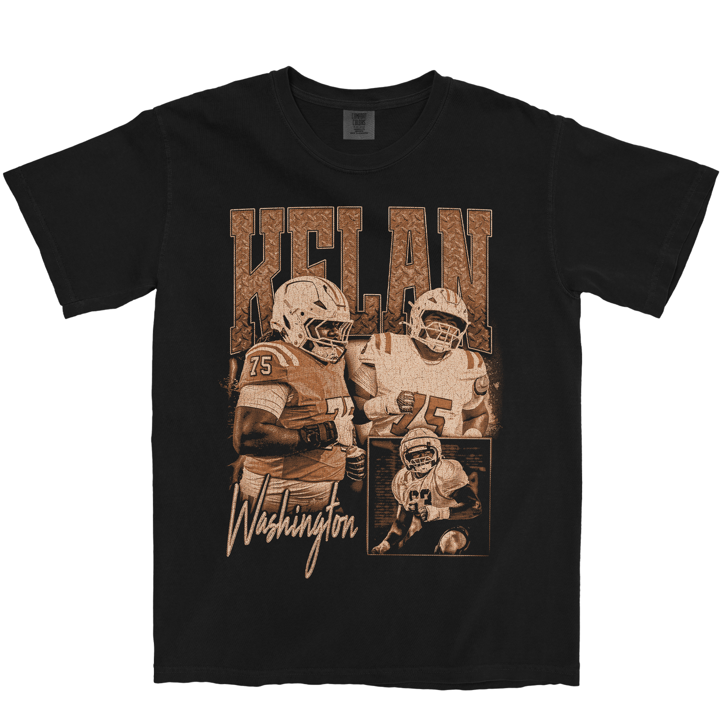 KELAN WASHINGTON GRAPHIC BLACK TEE