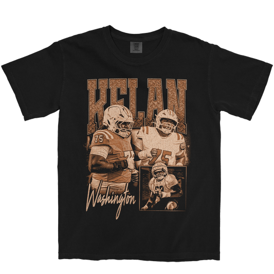 KELAN WASHINGTON GRAPHIC BLACK TEE