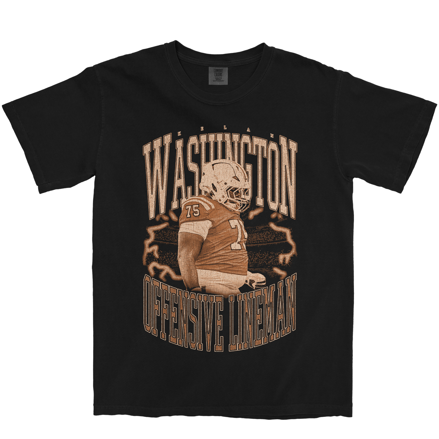 KELAN WASHINGTON VINTAGE BLACK TEE