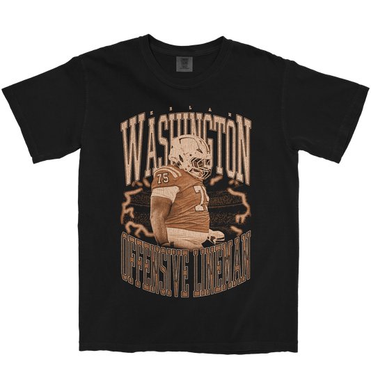 KELAN WASHINGTON VINTAGE BLACK TEE