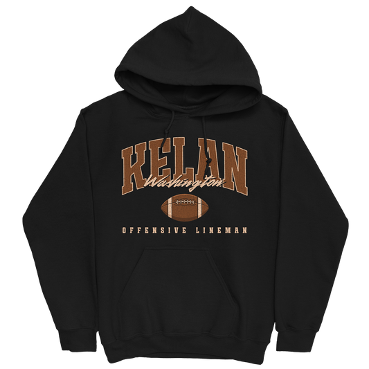 KELAN WASHINGTON RETRO BLACK HOODIE