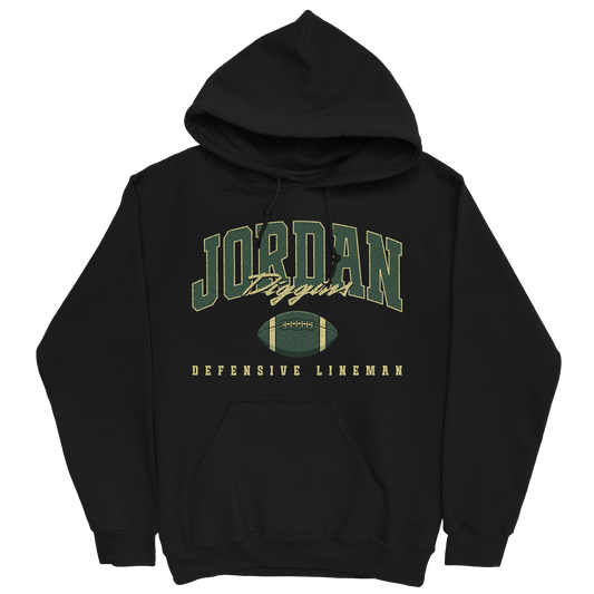 JORDAN DIGGINS RETRO BLACK HOODIE